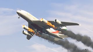 The Biggest Passenger Plane Badly Crash In Sea by Engine Failed  GTA 5 Live Streaming [upl. by Mira]