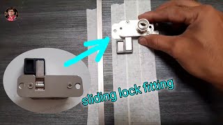 Sliding door में सेंटर lock कैसे लगाते हैं   How to install a sliding door lock flash door [upl. by Darwen]