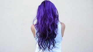 How I dye my hair purple amp blue ♥ DIY [upl. by Akihsal]