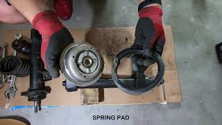 BMW E90 328i Front Strut Spring Disassembly How To [upl. by Oznerol]