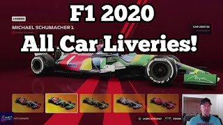 F1 2020 All Car Livery Customisations Shown [upl. by Alley954]