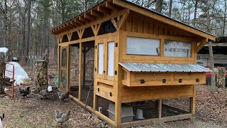 Preparing for cold weather chicken coop hen house [upl. by Auhsej792]