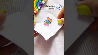 Handmade butterfly 🦋 stickers satisfying shorts satisfying craftideas [upl. by Warwick]