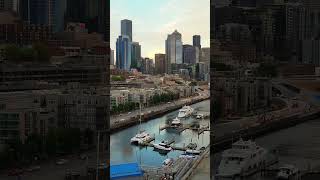 Sky High Aerial Views of Seattle Waterfront [upl. by Ellesig15]