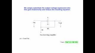 Online Tutorial On Calculating NonInverting Operational Amplifier Gain And Output Voltage [upl. by Ardisi]