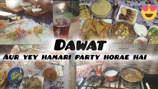 Get together vlog 😊Guests k liyey kia banaya mene ❤️Mazedar Chaat recipe with chilli sauce 💓 [upl. by Kalman]