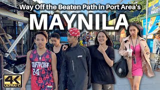 Exploring Infamous Port Area Manila Philippines  One Hour 4K [upl. by Oilejor]