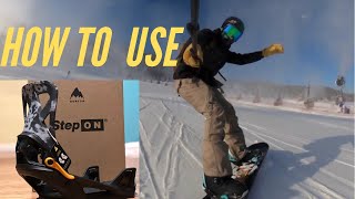 How To Use Burton Step Ons  Getting In and Out [upl. by Ferdie]