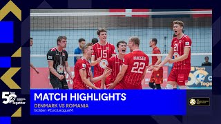 Highlights  Denmark vs Romania I CEV Volleyball European Golden League 2023 [upl. by Ahseirej333]