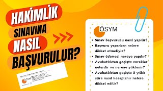 Hakimlik Sınavına Nasıl Başvurulur [upl. by Eceinhoj]