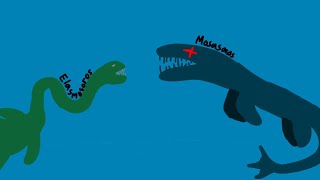 SN BA Mosasaurus Vs Elasmosaurus [upl. by Sachiko]