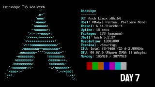 Installing Arch Linux until i get a girlfriend  Day 7 [upl. by Cawley]