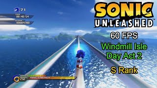 Sonic Unleashed  Windmill Isle Day Act 2 60 FPS Boost  S Rank [upl. by Mauro]