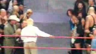 RIC FLAIR FINAL FAREWELL EXIT FROM RING STAGE 33108 [upl. by Attenwad961]