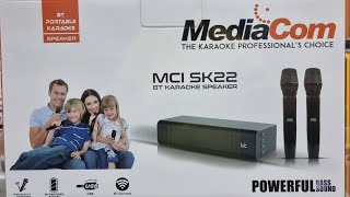 Unboxing MEDIACOM MCI SK22 Bluetooth Karaoke Speaker [upl. by Ayala]