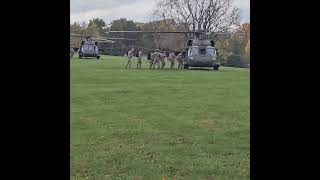 Blackhawk Helicopter loading troops in training [upl. by Loeb]