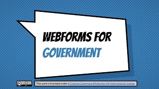 Webforms for government [upl. by Margaux]