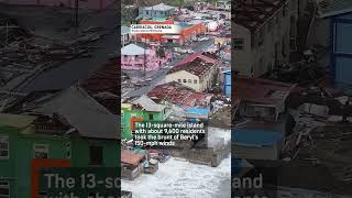 Hurricane Beryl Devastates Carriacou Island Drone Footage [upl. by Ellinet]