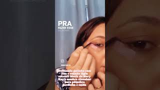 Delineado gatinho com fita para pálpebra caída e gordinha makeup lapisretratilmarykay [upl. by Hale730]