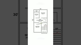 15×30 house plan design  2bhk plan  15×30 ghar ka naksha  shortvideo youtubeshorts houseplan [upl. by Attennyl]