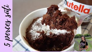 Nutellás bögrés süti  Süti 5 perc alatt  Microwave Nutella Cake 😻 [upl. by Yroggerg936]