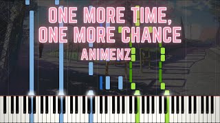 Animenz One more time One more chance  5 Centimeters per Second  Piano Tutorial  Synthesia [upl. by Mihe]