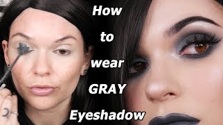 GRAY Eyeshadow one color makeup tutorial [upl. by Driscoll]