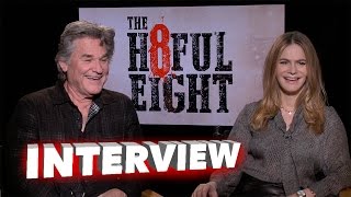 The Hateful Eight Jennifer Jason Leigh amp Kurt Russell Exclusive Interview  ScreenSlam [upl. by Cyrano578]