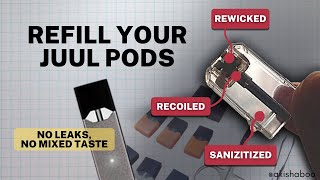 How to Refill Juul Pods NO LEAKS  DIYwithAkisha [upl. by Emiaj]