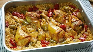 POLLO CON ARROZ AL HORNO QUE SIEMPRE SALE COMIDA DELICIOSA Y ECONÓMICA PARA TODA LA FAMILIA [upl. by Adey758]