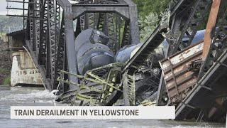 Yellowstone train derailment cleanup underway [upl. by Sergo]