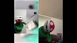 Piranha plant reacting to kinetic sand credit piranhaaplantpuppet [upl. by Trebla645]