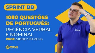 Sprint BB 1080  Questões de Português Regência verbal e nominal  Prof Sidney Martins [upl. by Treblih]