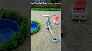 Mini motor water pump science project mini tractor making  127 [upl. by Aihtenyc]