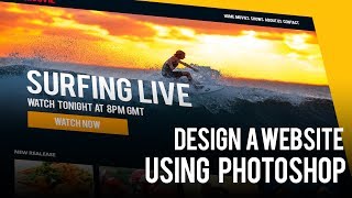 How to design a website in Photoshop [upl. by Nnalyrehs]