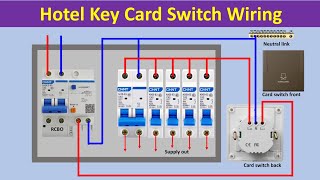 Hotel Key Card Switch Wiring Diagram  Hotel wiring diagram  Electricalgenius [upl. by Iahc249]