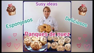 Panqués de nuez ¡ Super esponjosos  Receta deliciosa [upl. by Resa]