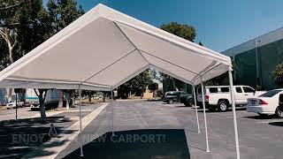 How to setup your carport by Domain® Shelters [upl. by Ailiec595]