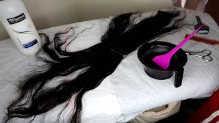 HOW TO dye your lace closure jet black NOT YOUR LACE beginner friendly [upl. by Siulegroj]