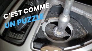 Réviser la TRINGLERIE du levier de vitesse sur BMW E91 [upl. by Nairdad999]