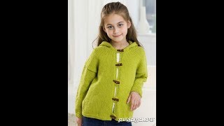 Кардиган Спицами для Девочки 10 лет  2019  Cardigan Spokes for Girl 10 years old [upl. by Lydnek978]