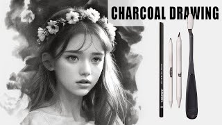 Realistic Charcoal Drawing Tutorial [upl. by Siward]