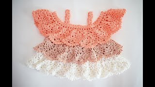 Top de volantes a crochet a juego con falda Majovel crochet [upl. by Rosetta216]