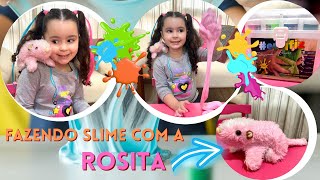 Fabrica de SLIME Com a ISABELLI ALICE e a ROSITA a fantoche  EUQFIZ [upl. by Anhej464]