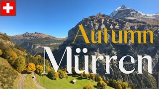 The beautiful mountain village Mürren Switzerland above Lauterbrunnen [upl. by Yelyak]