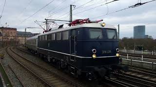 E10 228 am 15 12 2024 mit Sonderzug Weihnachtsmärkte in Mainz und Rüdesheim [upl. by Nniroc31]