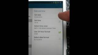 how to set time and date on Samsung galaxy Tab 3 [upl. by Kendal935]