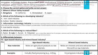 Ch 12 Industries  Solved Exercise SST Grade 8 GSEB [upl. by Nidak]