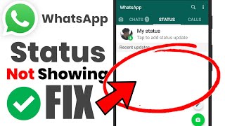 HOW TO FIX WhatsApp Status Not Showing Problem Solved  WhatsApp Status Not Showing for All Contacts [upl. by Fraze]