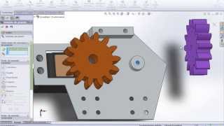 Tutorial  Creación de engranajes y simulación de transmisión en SolidWork [upl. by Ardisi]